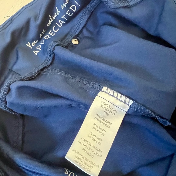 Healing Hands Cargo Scrub Pants in Caribbean Blue Size Small - Picture 9 of 10